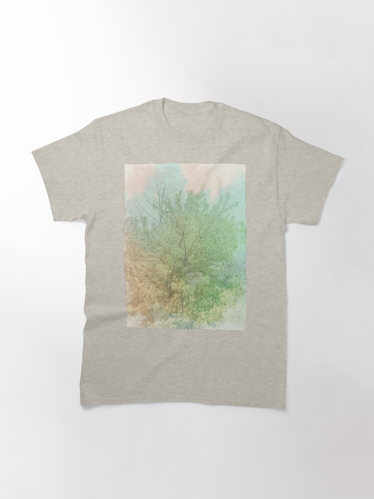 Thumbnail 3 of 7, Classic T-Shirt, Pastel Spring - Dreamy Crab Apple Tree designed and sold by OneDayArt.