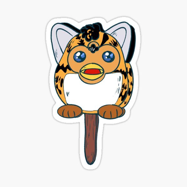 Tiger Furby gumball ice cream Sticker