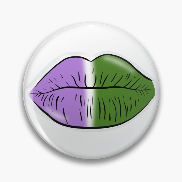 Item preview, Genderqueer lips designed and sold by Lindsey Marshall.