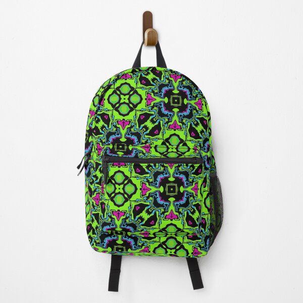 Item preview, Cosmic Carnival Bright Green Pink Blue Black Pattern designed and sold by Sector18.