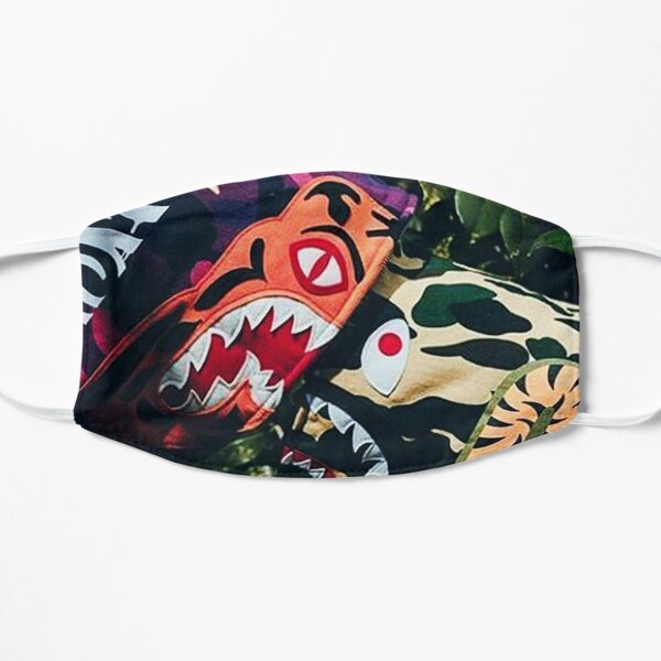 Bape Shark Logo Face Masks Redbubble