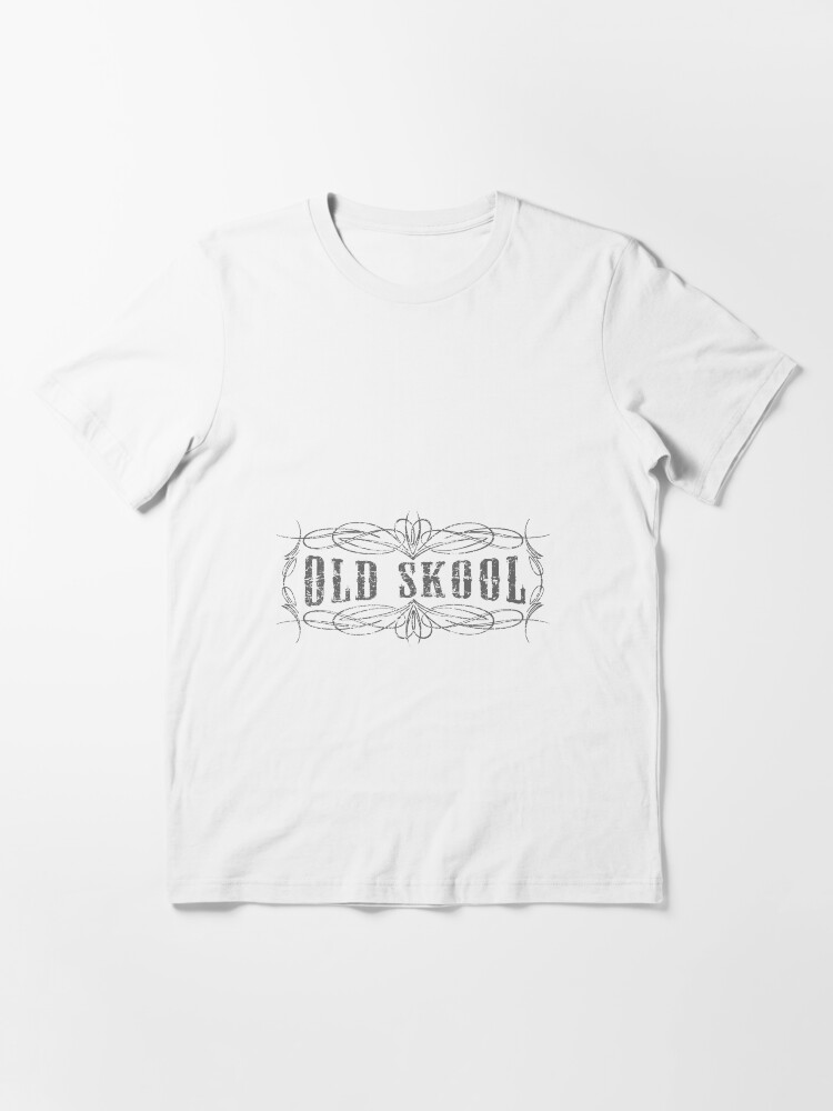 Alternative Ansicht von Altes Skool-Nadelstreifen-Design in Grau Essential T-Shirt