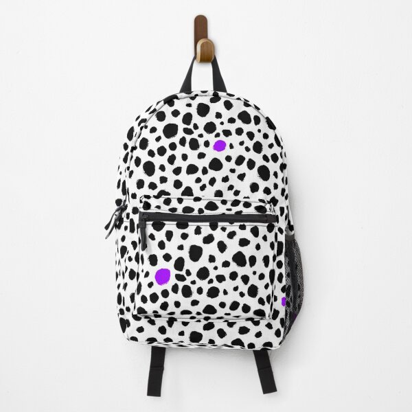 Item preview, Dalmatian Spots - Handmade Dots - Animal Print - Black and White with Pops of Color - Purple designed and sold by nancyelias.