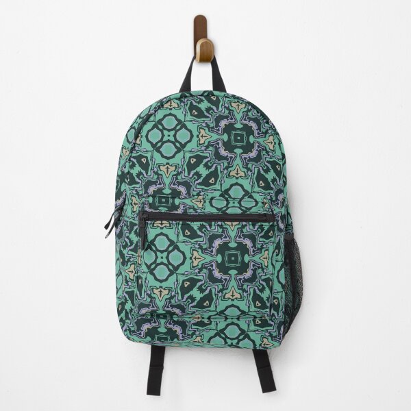 Item preview, Cosmic Carnival Green Purple Blue Tan Black Pattern designed and sold by Sector18.