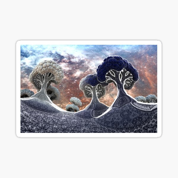 Broccoli Planet in Winter Sticker