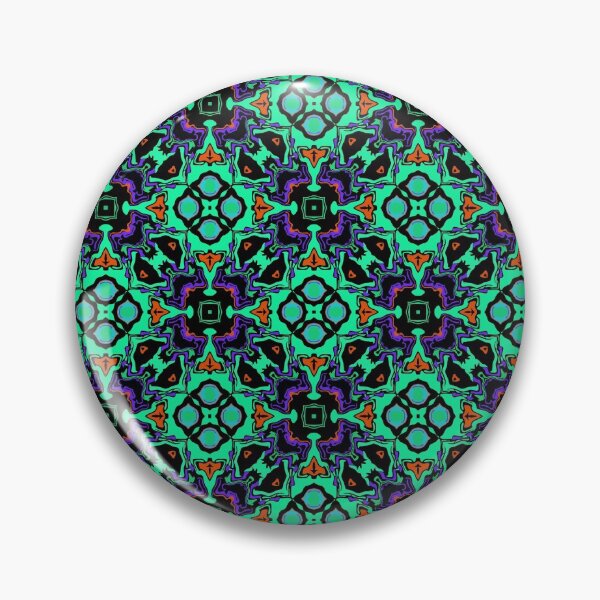 Item preview, Carnaval cósmico Verde Morado Naranja Azul Negro Patrón designed and sold by Sector18.
