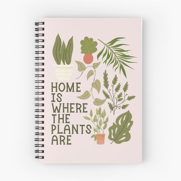 Item preview, Home is where the plants are - Botanical Art Quote Pink designed and sold by Kit Cronk.