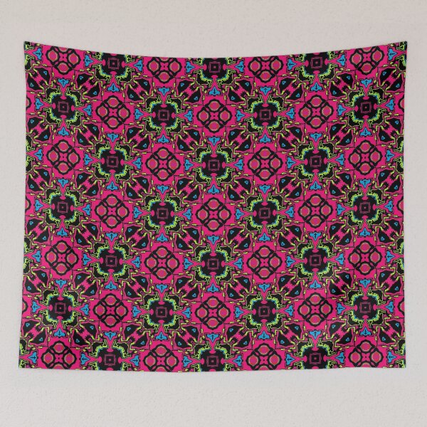 Item preview, Cosmic Carnival Pink Blue Yellow Red Black Pattern designed and sold by Sector18.