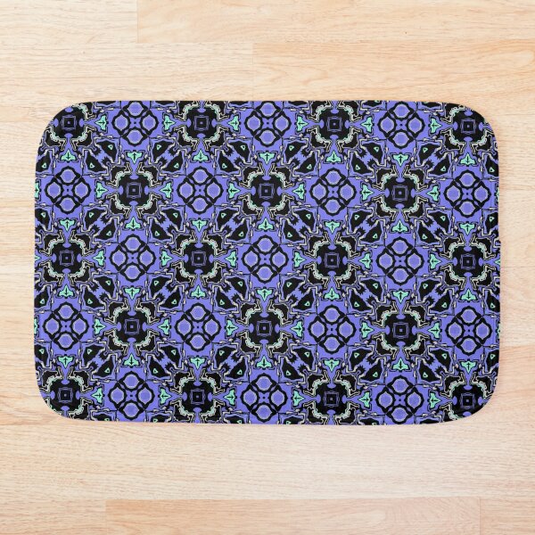 Item preview, Carnaval Cósmico Morado Verde Gris Violeta Negro Patrón designed and sold by Sector18.
