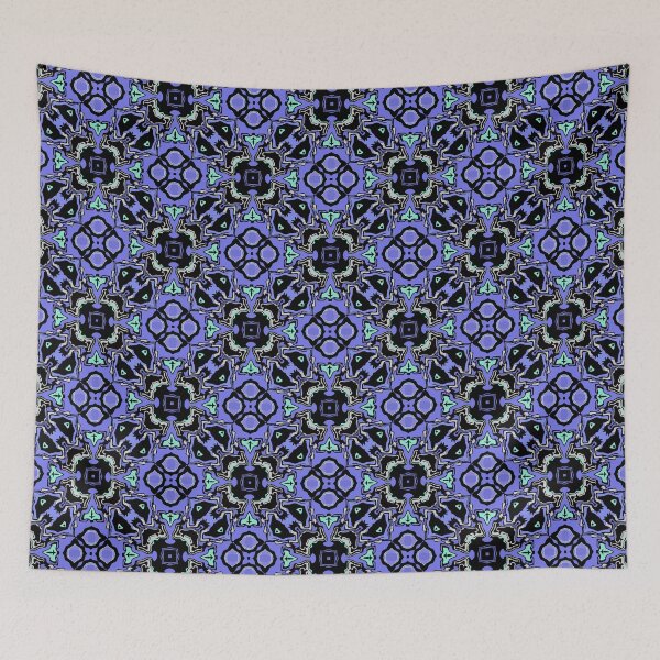 Item preview, Cosmic Carnival Purple Green Gray Violet Black Pattern designed and sold by Sector18.