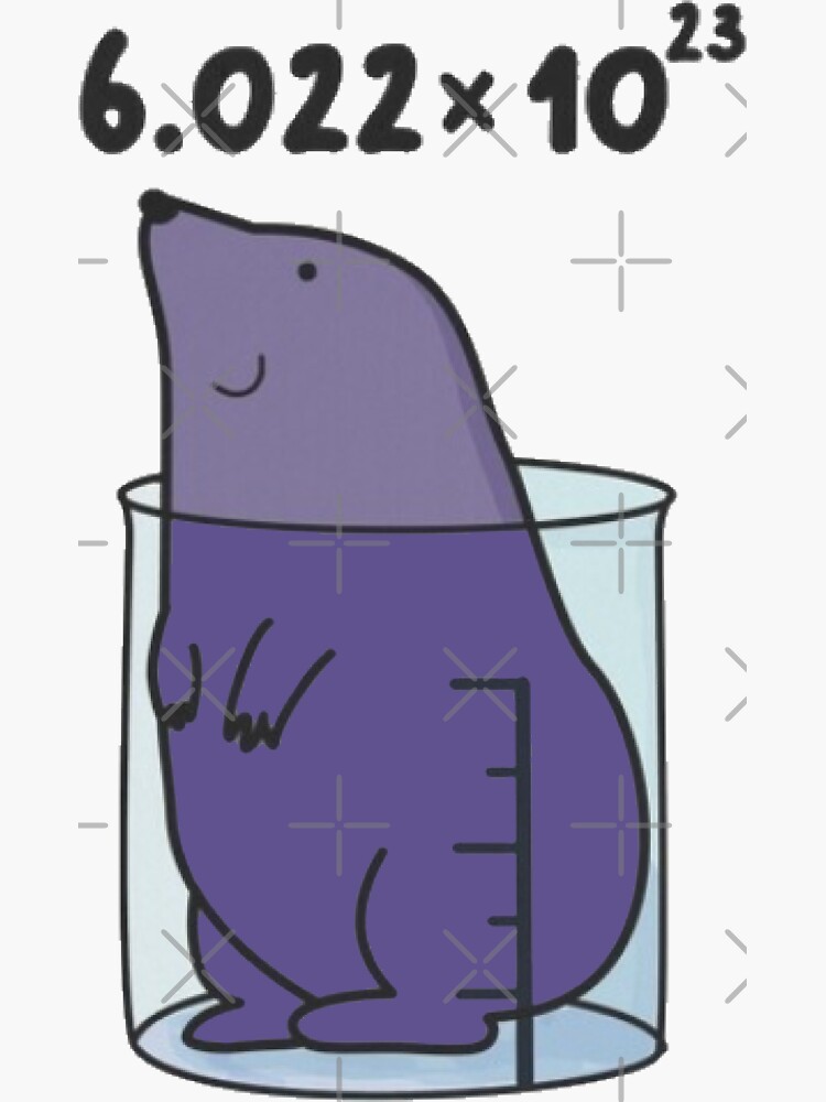 "Chemistry Mole Animal Pun best gift idea" Sticker for Sale by