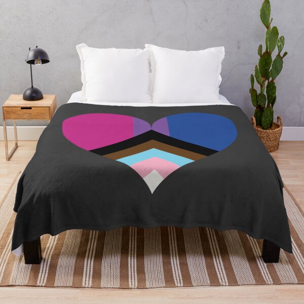 Aperçu de l'œuvre Bisexual Pride Flag Heart - Rebooted Progress Pride - Transgenre - BIPOC créée et vendue par UBUCO.