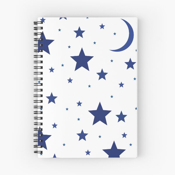 Aperçu de l'œuvre Lune bleue et étoiles créée et vendue par Ninja Design Printable.