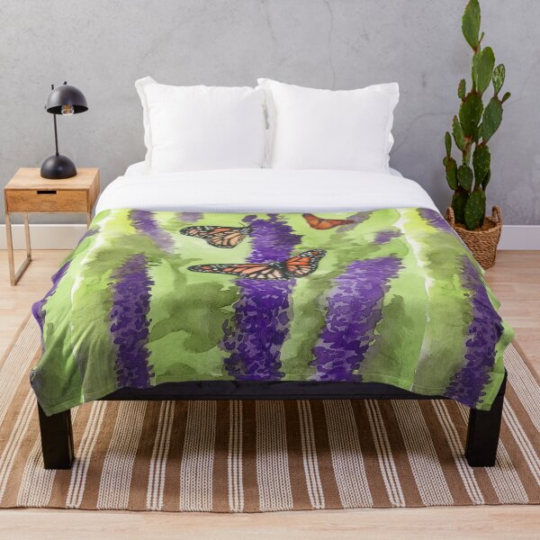 Item preview, Monarcas en un campo de lavanda designed and sold by TwoFullMoonsArt.
