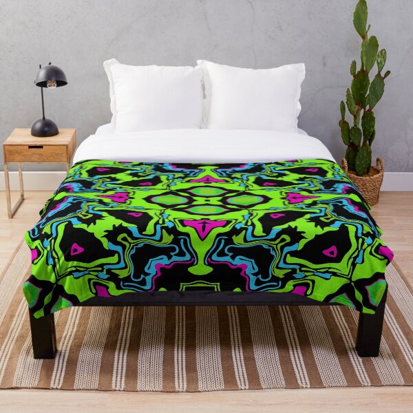 Item preview, Cosmic Carnival Bright Green Pink Blue Black designed and sold by Sector18.