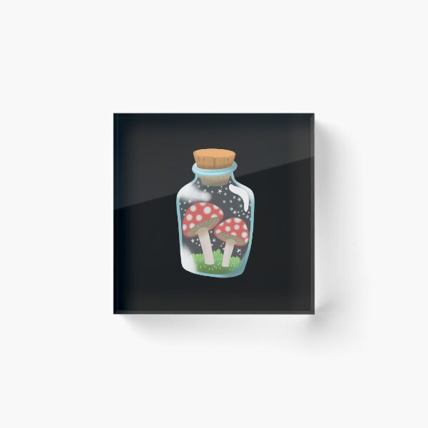 Item preview, Mushrooms in a glass jar designed and sold by jazzydevil.
