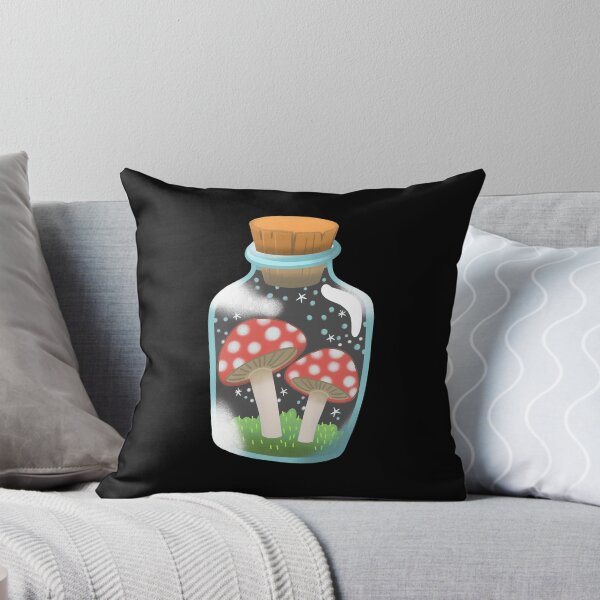 Item preview, Mushrooms in a glass jar designed and sold by jazzydevil.