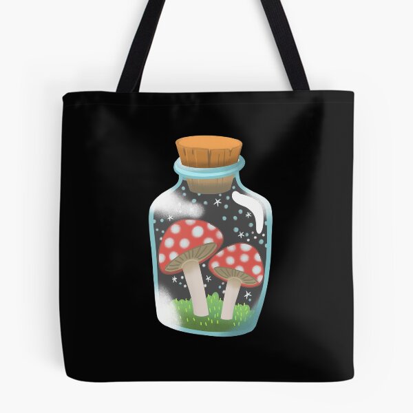 Item preview, Mushrooms in a glass jar designed and sold by jazzydevil.