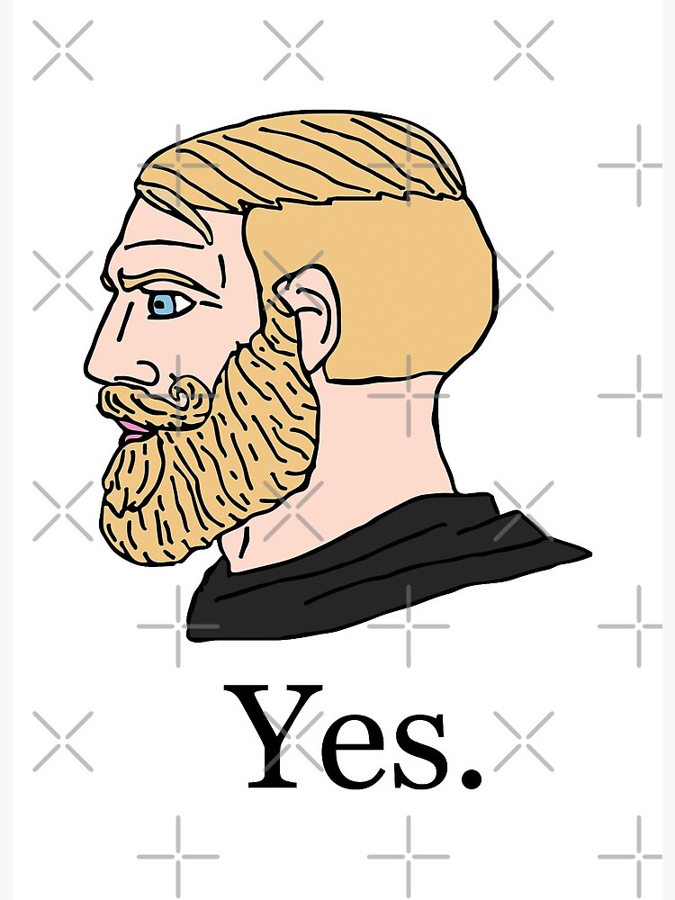 Yes Chad But Flipped | Art Board Print