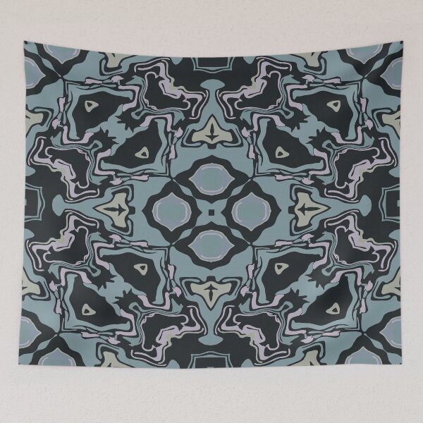 Item preview, Cosmic Carnival Green Blue Pink Dark Black designed and sold by Sector18.
