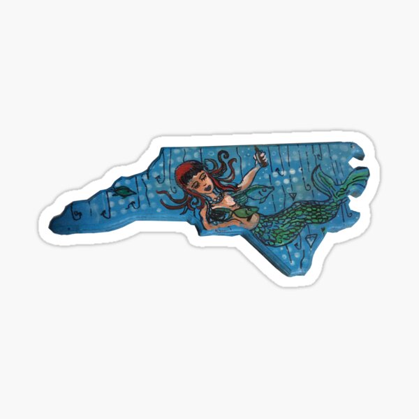 nc mermaid Sticker