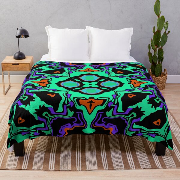 Item preview, Cosmic Carnival Green Purple Orange Blue Black designed and sold by Sector18.
