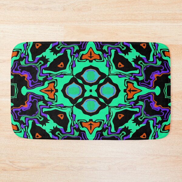 Item preview, Cosmic Carnival Green Purple Orange Blue Black designed and sold by Sector18.