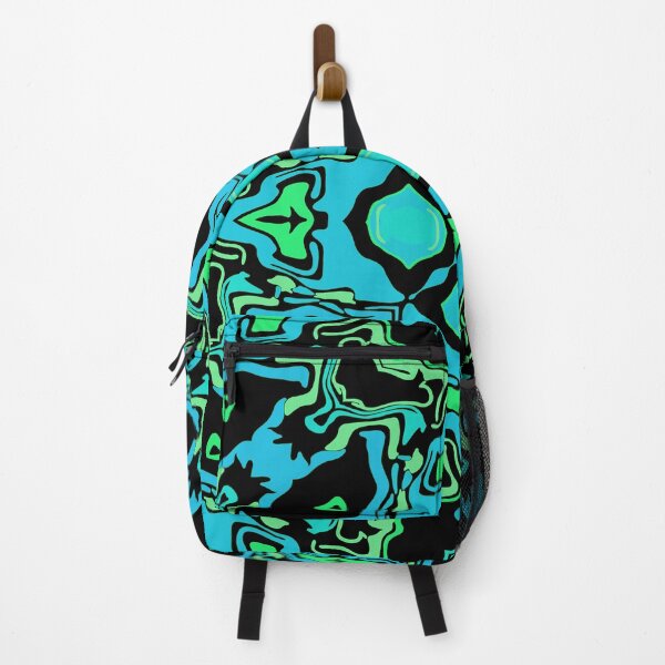 Item preview, Cosmic Carnival Light Blue Green Yellow Black designed and sold by Sector18.