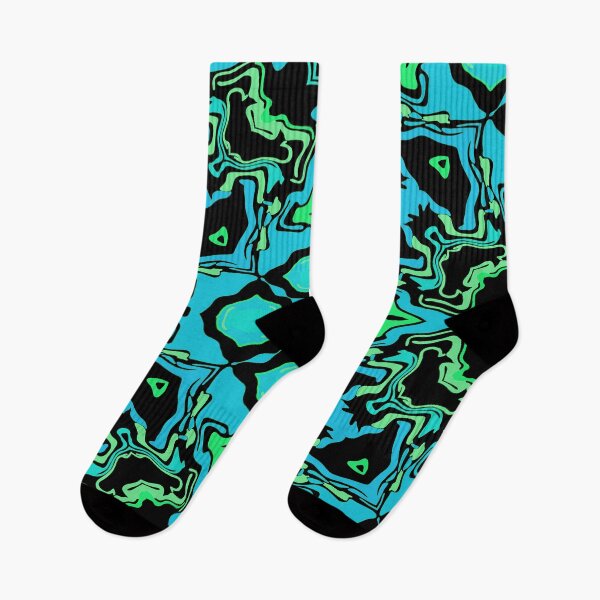 Item preview, Cosmic Carnival Light Blue Green Yellow Black designed and sold by Sector18.