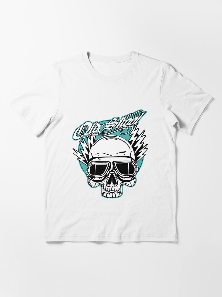 Alternative Ansicht von Old Skool Skull Design in Türkis Essential T-Shirt