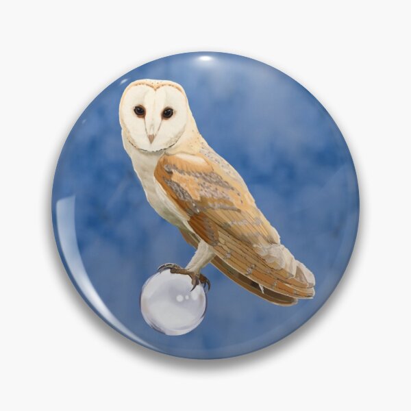 Item preview, Barn Owl Perched on a Glass Ball designed and sold by TinkerandBone.
