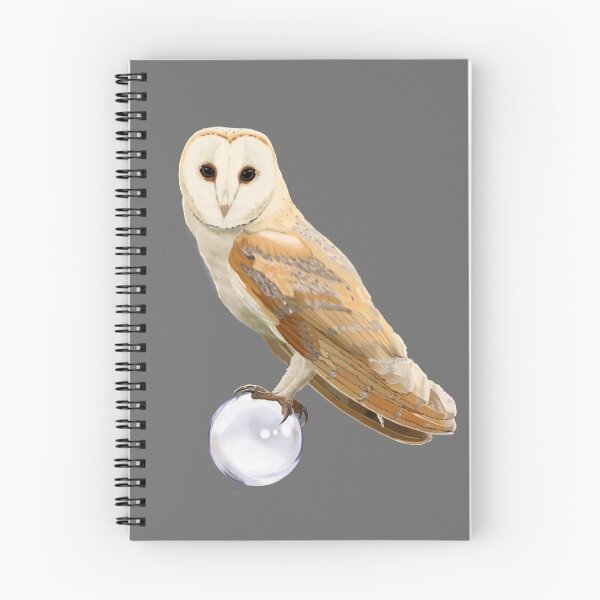 Item preview, Barn Owl Perched on a Glass Ball designed and sold by TinkerandBone.