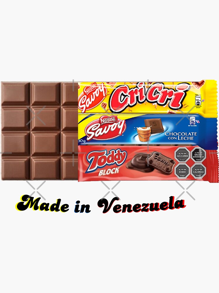 "Venezuelan chocolate snacks" Sticker by MakiArts Redbubble