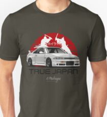 Camiseta unisex Skyline GTR R33 (blanco)