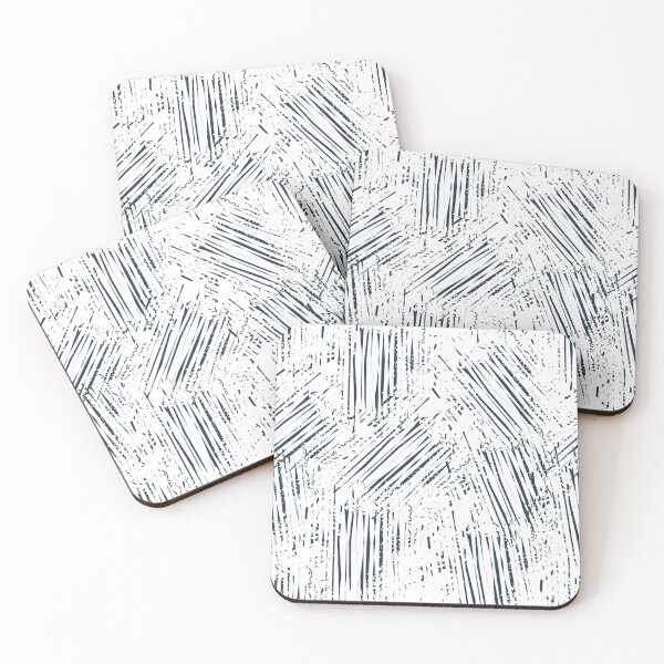 Item preview, White and Black Scattered Abstract Lines Pattern  designed and sold by Sohee Jin.