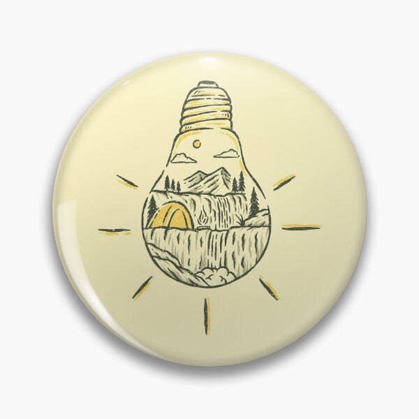 Item preview, Bulb Nature Lamp Fresh Camping Illustration Design designed and sold by LukmanHak.