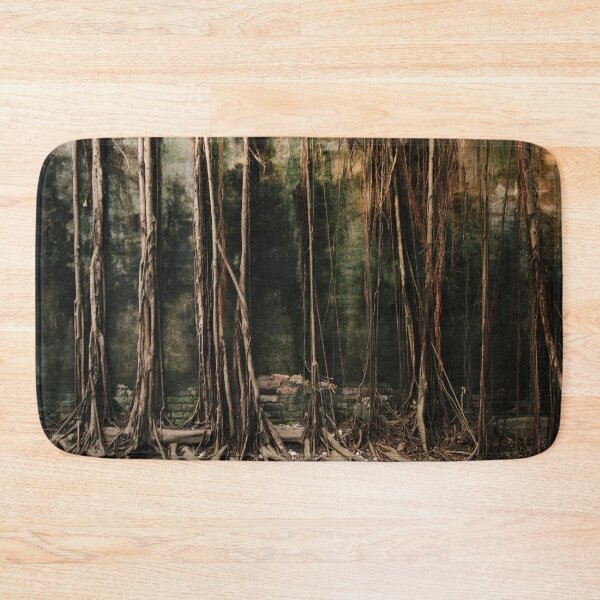 Item preview, Tangled Tree Roots Growing Over the Old Wall - Gloomy Yet Perfectly Weathered designed and sold by sthNnth.