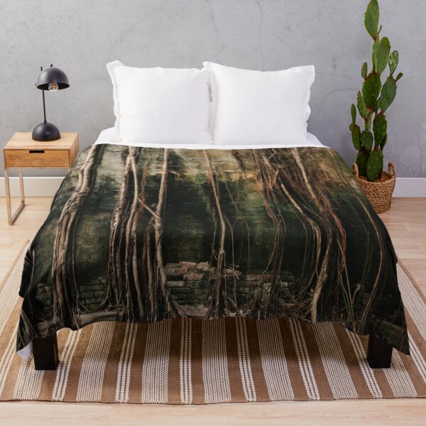 Item preview, Tangled Tree Roots Growing Over the Old Wall - Gloomy Yet Perfectly Weathered designed and sold by sthNnth.