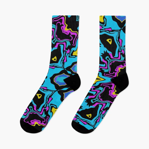 Item preview, Cosmic Carnival Light Blue Yellow Pink Black designed and sold by Sector18.