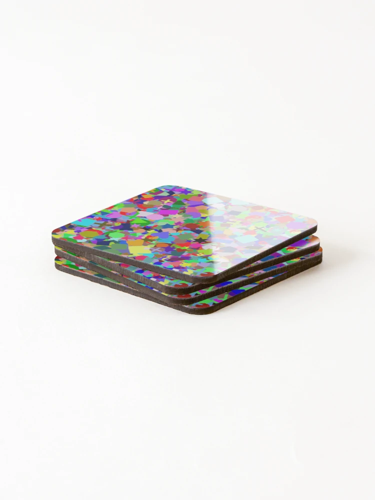 Thumbnail 4 of 5, Coasters (Set of 4), Colorful Random Pattern designed and sold by CBNetwork.