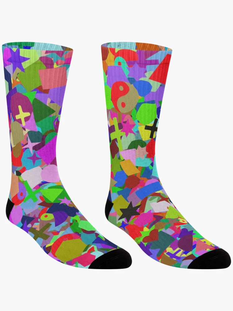 Thumbnail 3 of 5, Socks, Colorful Random Pattern designed and sold by CBNetwork.