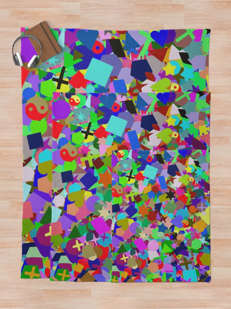 Thumbnail 5 of 6, Throw Blanket, Colorful Random Pattern designed and sold by CBNetwork.