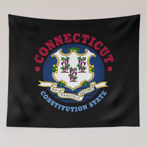 Item preview, CONNECTICUT CONSTITUTION STATE FLAG designed and sold by Madjack Tees Kiwi SuperStore.