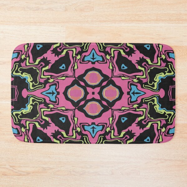 Item preview, Cosmic Carnival Pink Blue Yellow Orange Black designed and sold by Sector18.