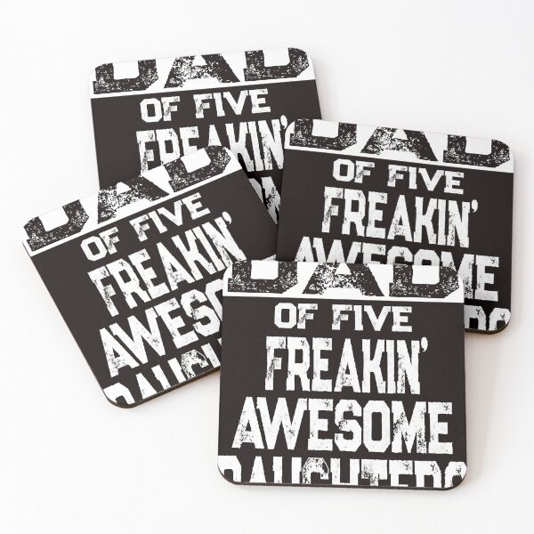 Item preview, Funny Dad Gift Dad of Five Freakin Awesome Daughters designed and sold by LindaAinswort.
