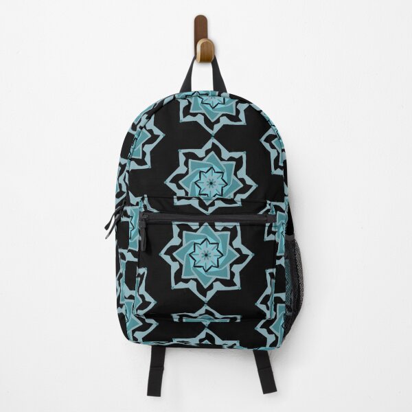 Item preview, turquoise and black mandala designed and sold by Ruthanndesigns.