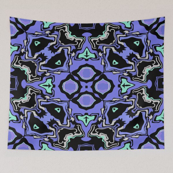 Item preview, Cosmic Carnival Purple Green Gray Violet Black designed and sold by Sector18.