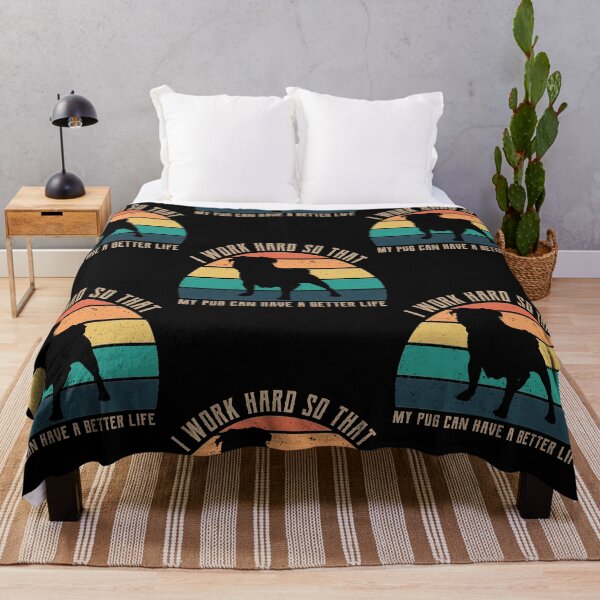 Item preview, Retro I work hard so that my pug can have a better life design designed and sold by DesignsVault.