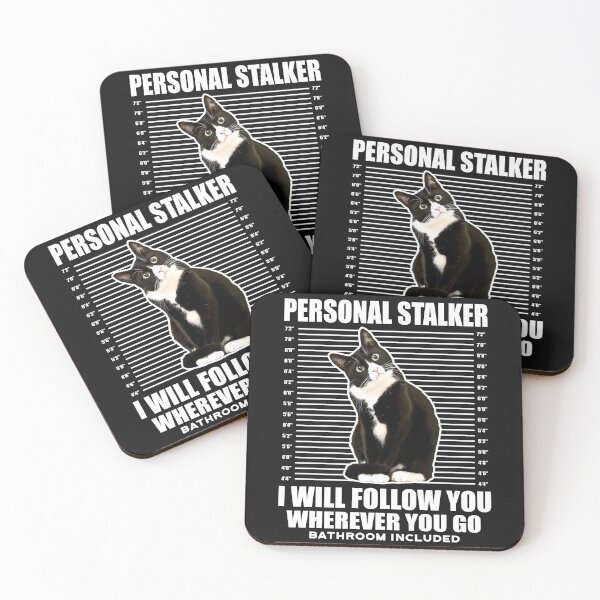 Item preview, Tuxedo Cat Personal Stalker Funny Cat Kitten Lovers Gift designed and sold by teest2209.