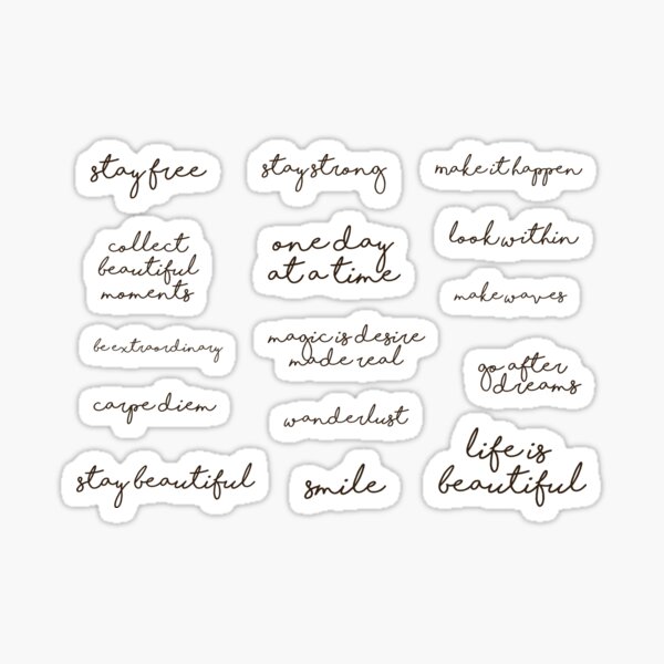 Quotes Pack Sticker By Aleiafae Redbubble